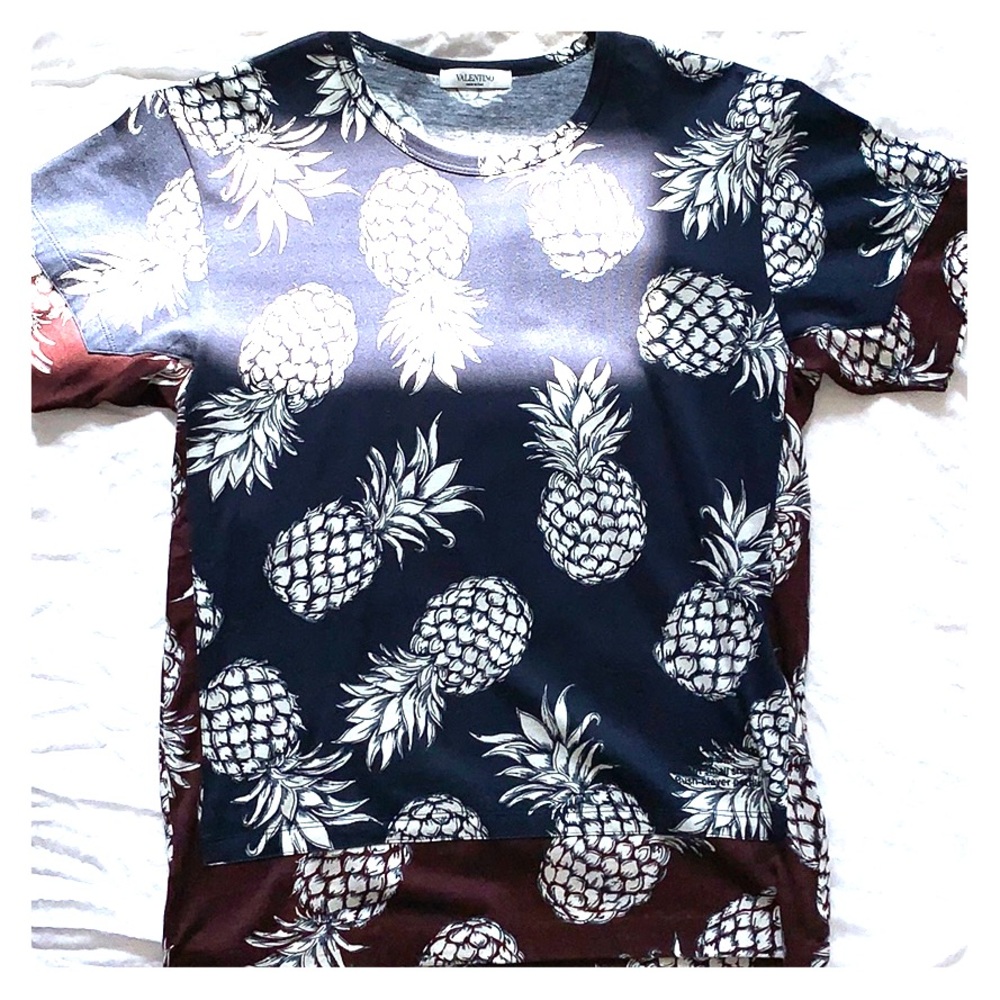 Valentino Mens SS16 Pineapple Double T-Shirt (S)